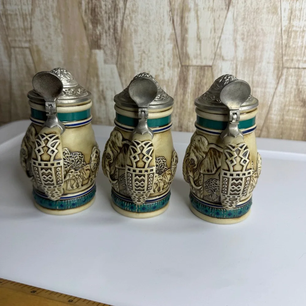 3‎ Avon Collectibles Endangered Species Asian Elephant STEIN